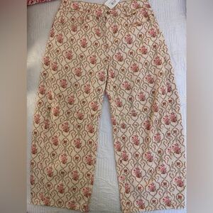 NWT/ Peach Love California Floral Jeans